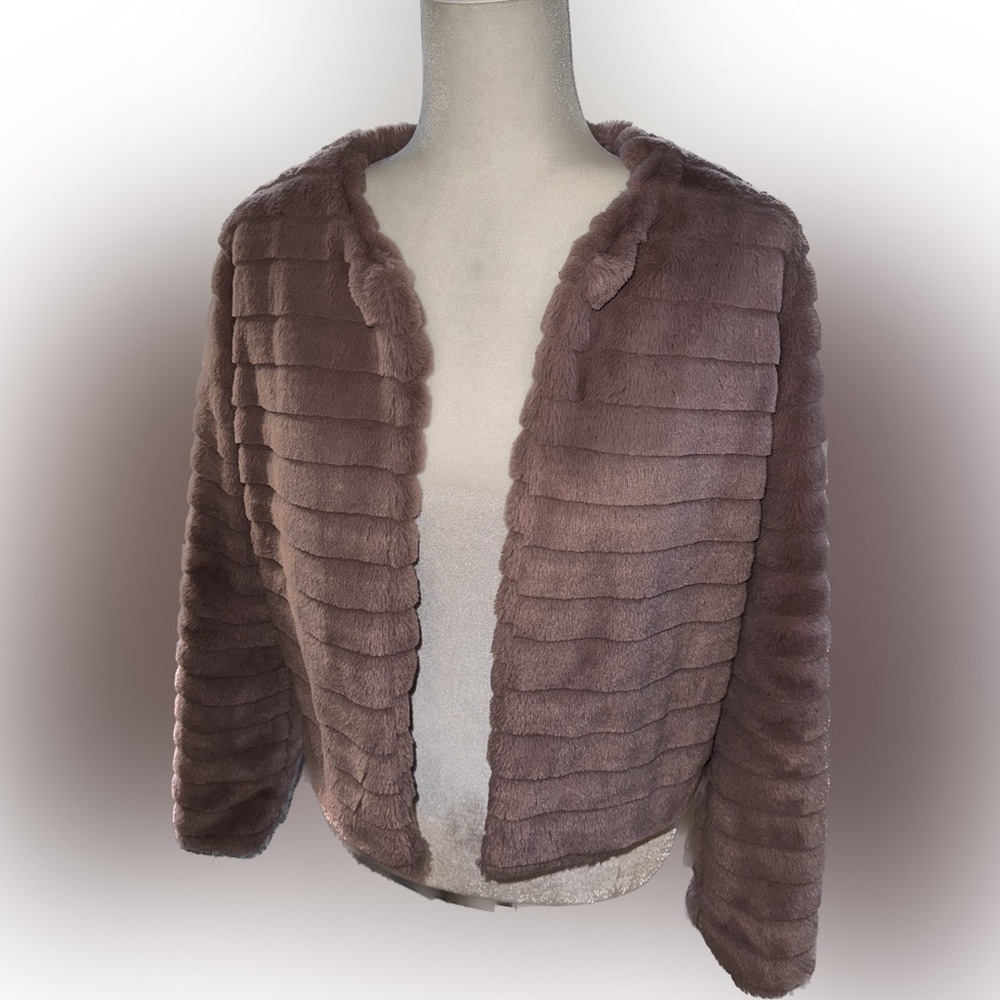 KAii Purple Faux Fur Fashion Jacket Size Small